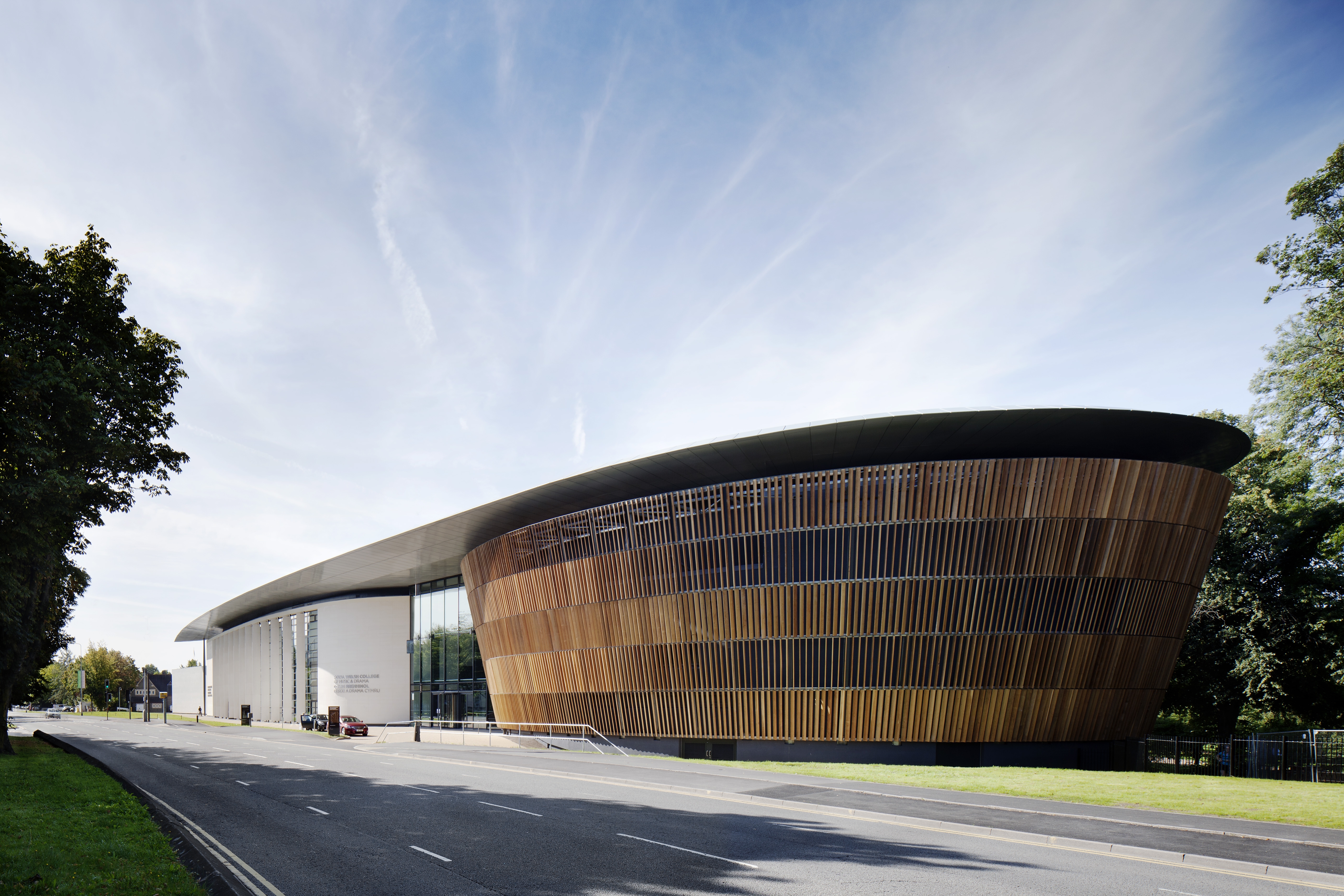 A view outside of the Royal Welsh College of Music & Drama